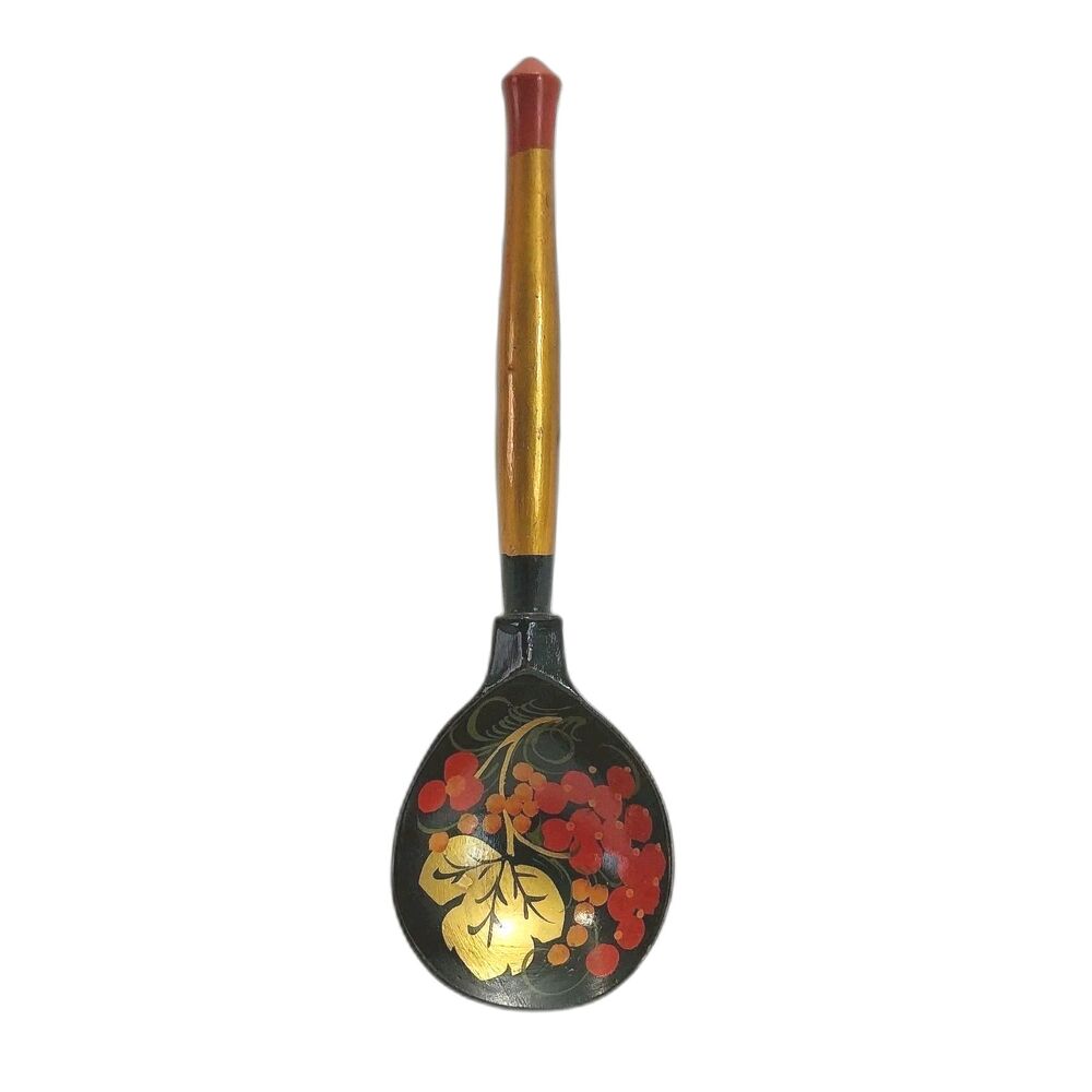 Vintage Russian Khokhloma Ladle Spoon Hand Painted #K003